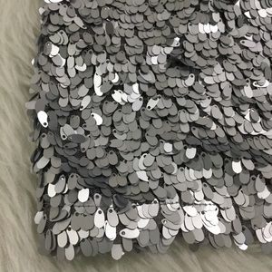 Tinley road silver sparkling shinny sequins party dress size small
